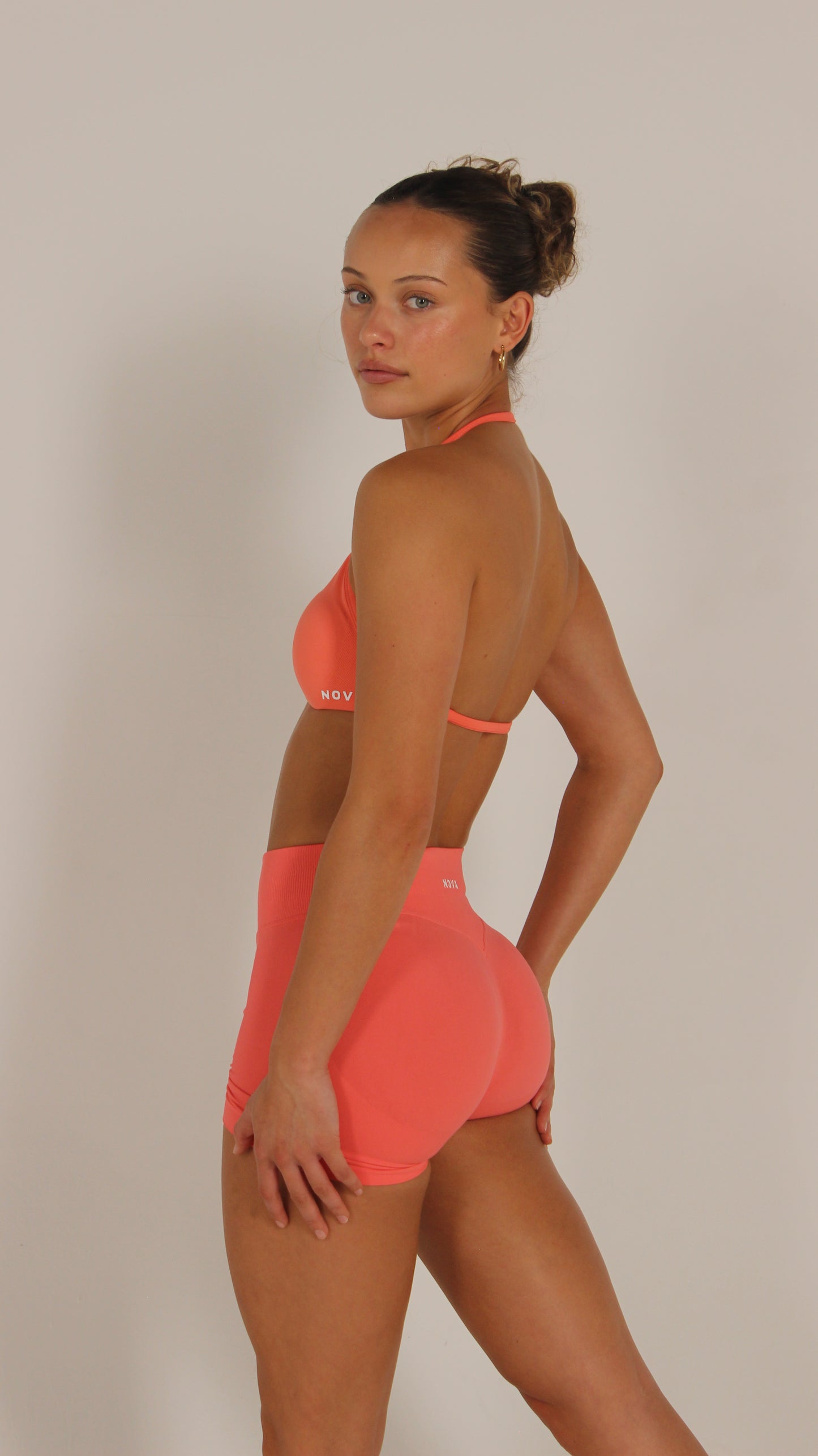 Invisible Scrunch Shorts - Coral