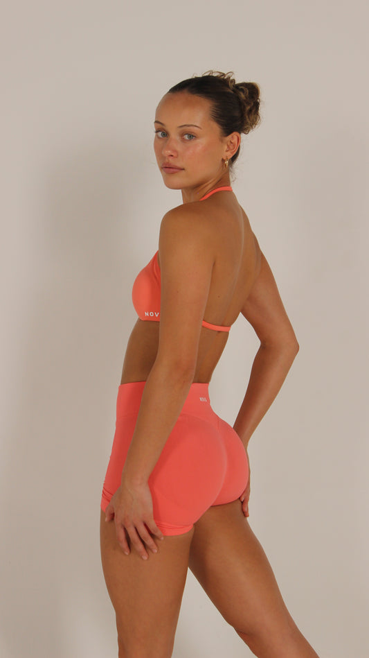 Invisible Scrunch Shorts - Coral
