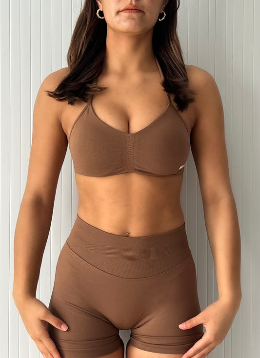 Halter Bra - Dark Brown