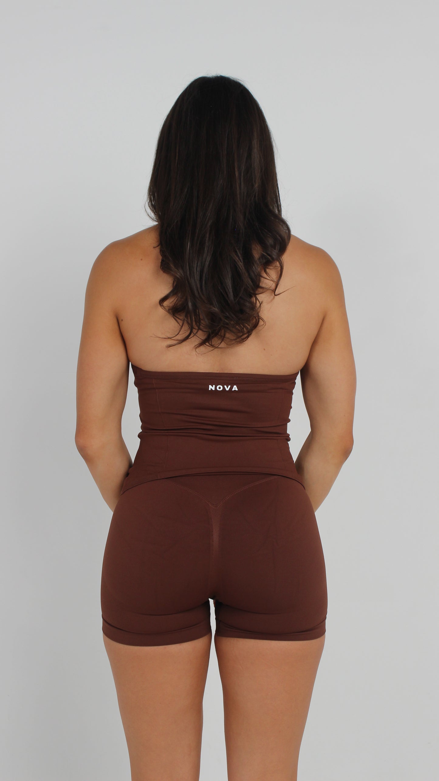 Backless Halter - Dark Brown